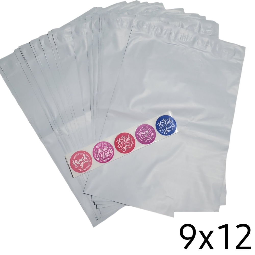 POLYBAGS & THANK YOU STICKERS SET OF 20 ea